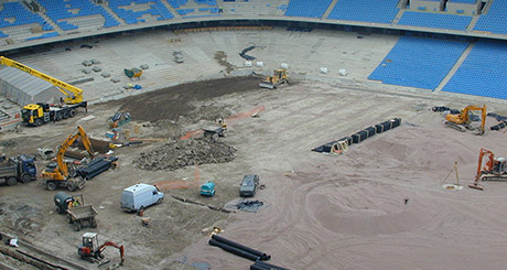 Stadium being constructed